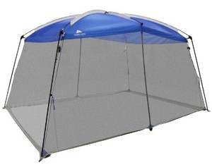 lot 570 image: Ozark Trail 13 x 9 Screen House Canopy Tent with 1- Room, Blue - SOLD AS IS