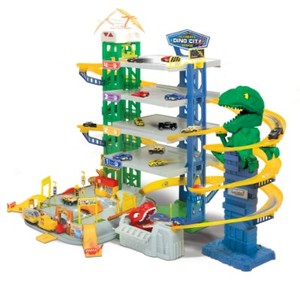 lot 592 image: Adventure Force Ultimate Dino City Garage Car Vehicle Playset, Ages 3, Open Box, May be Missing Pieces - SOLD AS IS
