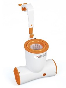 lot 627 image: Bestway Flowclear 1050 Gallon Skimatic Skimmer Filter Pump - Slightly Used, OPEN BOX - SOLD AS IS.