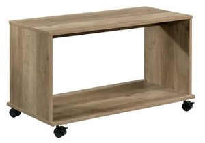 lot 658 image: Mainstays TV Cart for Flatscreen TVs up to 32, Rustic Weathered Oak Finish - OPEN BOX,  SOLD AS IS