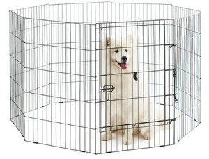 lot 713 image: Vibrant Life Indoor & Outdoor Pet Exercise Play Pen With Door, 36, Open Box - SOLD AS IS
