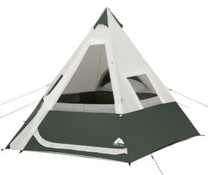 lot 751 image: Ozark Trail 7-person 1-room Teepee Tent With Vented Rear Window Green Outdoor - SOLD AS IS