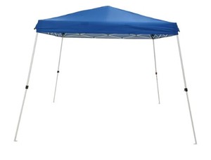 lot 749 image: Ozark Trail 10x10 Slant Leg Blue Top Instant Canopy - SOLD AS IS