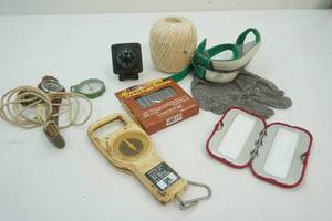 lot 167 image: 24lb scale-Chainmail Glove-Solid Fuel sticks-More