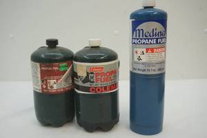 lot 180 image: Propane Fuel Cans