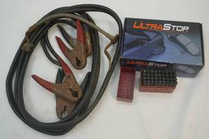 lot 183 image: Brake Pads-Jumper cables- Stamping Set