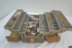 lot 273 image: Plano Tackle Box full of keys and hardware
