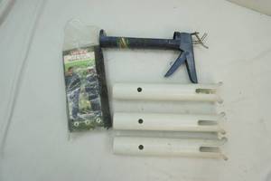 lot 300 image: Rod Holders, Caulk Gun, Rain Suit