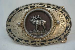 lot 352 image: Elk Belt Buckle