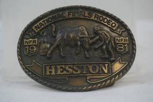 lot 353 image: Hesston Finals Rodeo Belt Buckle