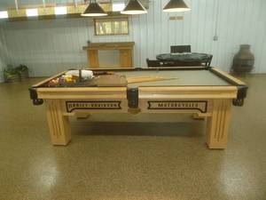 lot 1 image: Custom Harley Davidson Pool Table