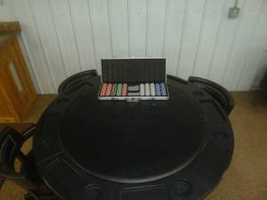 lot 2 image: Custom Harley Davidson Poker Table