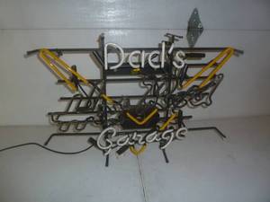 lot 8 image: Dads Hot Rod Garage Neon