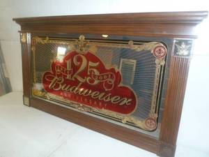 lot 81 image: Budweiser 125 Years Mirror