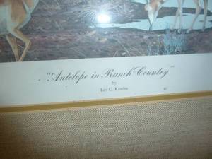 lot 87 image: Les Kouba Antelope in Ranch Country Print