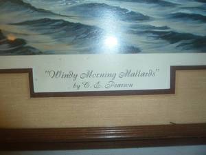 lot 88 image: Print Windy Morning Mallards