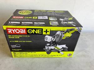 Ryobi ONE 18V Cordless 7-14 in. Compound Miter Saw (Tool Only)