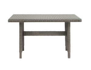 Alaterre Furniture Company Asti 30 in. H Rectangular All-Weather Wicker Outdoor Dining Table with Glass Top