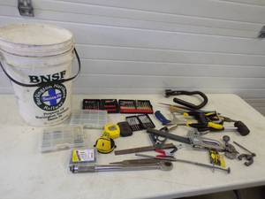 Tools with BNSF Pail