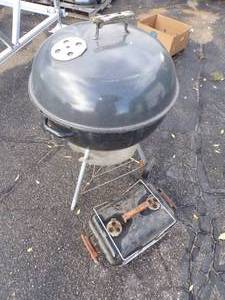 Webber Grill with portable grill and tools