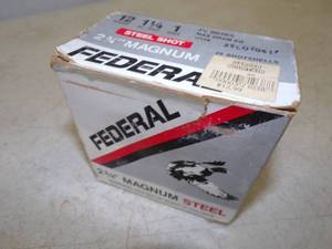 Federal Steel  12 Gauge  2  34  #1 Shot  Full Box Shot Gun Shells