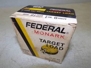 Federal Paper Shot Shells  20 Gauge   #8 Shot  Full Box Shot Gun Shells