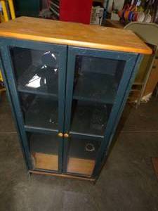 Green Glass Display Cabinet