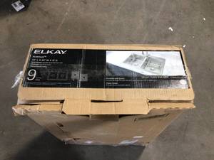 lot 23 image: Elkay Avenue Drop-inUndermount Stainless Steel 33 in. 5050 Double Bowl Kitchen Sink with Bottom Grid review pictures