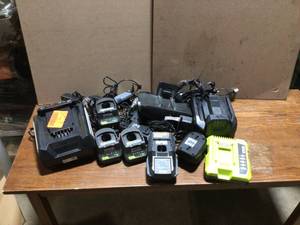 lot 30 image: Lot of Assorted  Ryobi chargerbatteries- review pictures Customer Returns