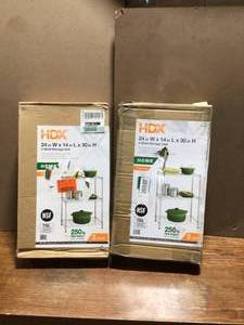 lot 60 image: Lot of 2 HDX Storage Racks - Medium Sizes - Customer Returns