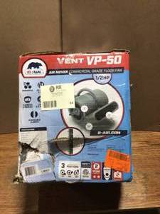 lot 64 image: B-Air 12 HP Air Mover for Janitorial Water Damage Restoration Stackable Carpet Dryer Floor Blower Fan in Grey- Customer Return