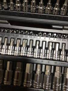 lot 74 image: GEARWRENCH 14 in., 38 in. and 12 in. Drive SAEMetric Master Hex and Torx Bit Socket Set (84-Piece)- Open Box - Review all pictures