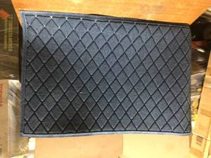 lot 13 image: Bungalow Flooring Aqua Shield Argyle Navy 34 in. x 52 in. Recycled PolyesterRubber Indoor Outdoor Door Mat review pictures
