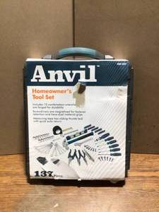 lot 43 image: Anvil 38 in. Drive SAE and Metric Home Tool Kit Set (137-Piece)