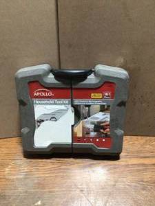 lot 44 image: Apollo Home Tool Kit with 3.6-Volt Li-Ion Cordless Screwdriver,(161-Pieces)