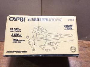 lot 85 image: Capri Forgego Steel Bench Vise, Open Box - Review all pictures