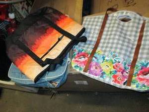 3 reusable grocery bags 2 are insul...