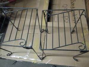 pair of black plant stands 11x11x15...