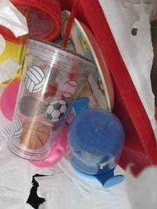 bag of assorted sippy cups ...