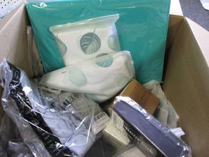 box with new shower curtains , new ...