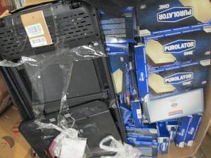 pallet of car filters ...