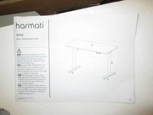 rene adjustable desk open box ...