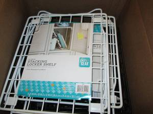box of 9 stackable locker shelves ...