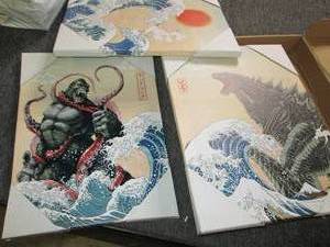 new godzilla 12 inch x 16 inch canv...