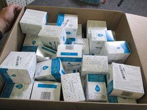 box of summers eve cleansing cloth...