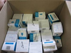 box of summers eve cleansing cloth...
