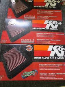 3 K&N high flow air filters 33-2114...