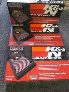 3 K&N high flow air filters 33-2451...