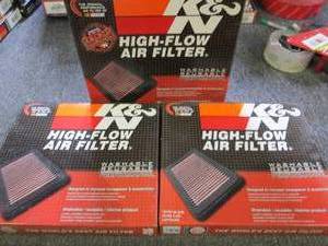 3 K&N high flow air filters 33-2334...