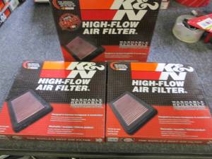 3 K&N high flow air filters 33-2334...
